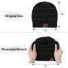 imageZando Unisex Satin Lined Beanie for Women Men Cute Winter Hats for Women Fashionable Skull Knit Hat Warm Beanies HatsBlue Mixed Yarn