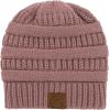 imageZando Unisex Satin Lined Beanie for Women Men Cute Winter Hats for Women Fashionable Skull Knit Hat Warm Beanies HatsPink