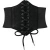 imageZando Lace up Pirate Corset Belt for Women Vintage Renaissance Waist Belt Elastic Belt for Daily Cosplay Halloween CostumeBlack
