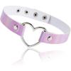 imageZando Love Heart Leather Choker Necklace for Women Punk PU Gothic Jewelry Adjustable Chain Collar for Women Girls Party