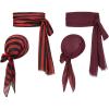 02 Red and Black Stripe & Wine Red