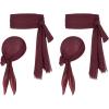 imageZando Pirate Halloween Costume Women Men Pirate Head Scarf Bandana Headband Hat Pirate Sash Belt Accessories for Cosplay02 Wine Red