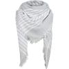 imageZando Plaid Blanket Thick Winter Scarf Tartan Chunky Wrap Oversized Shawl Cape ScarvesL White Grey Scarf