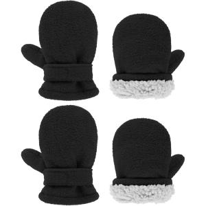 imageZando Toddler Gloves Kids Winter Gloves Fleece Lined Gloves Baby MittensBlack  Black