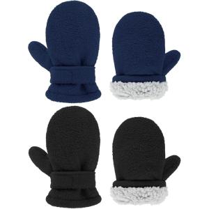 imageZando Toddler Gloves Kids Winter Gloves Fleece Lined Gloves Baby MittensKids Black  Navy