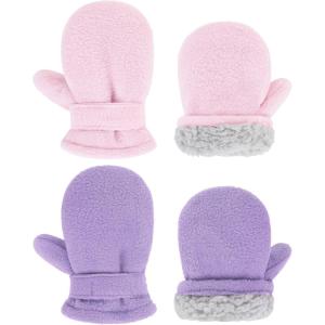 imageZando Toddler Gloves Kids Winter Gloves Fleece Lined Gloves Baby MittensPink  Light Purple