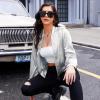 imageZando Bomber Jacket Women Lightweight Cropped Jacket Zip Up Casual Striped Jacket Trendy Outerwear Windbreaker with PocketsGray