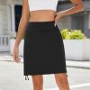 imageZando Golf Skorts for Women with Pockets Knee Length Skorts for Women Dressy Skirts for Women Trendy SummerBlack