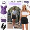 imageZando Golf Skorts for Women with Pockets Knee Length Skorts for Women Dressy Skirts for Women Trendy SummerGrey