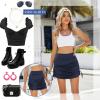 imageZando Golf Skorts for Women with Pockets Knee Length Skorts for Women Dressy Skirts for Women Trendy SummerNavy