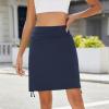 imageZando Golf Skorts for Women with Pockets Knee Length Skorts for Women Dressy Skirts for Women Trendy SummerNavy