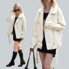 imageZando Leather Jacket Women Oversized Motorcycle Biker Jacket Women Outfits Clothes for Women Bomber Jacket Faux Fall FashionWhite