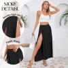 imageZando Maxi Skirt with Slit Skirt for Women High Slit Skirt for Women Split Skirts for Women Double Slit SkirtArmy Green