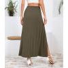 imageZando Maxi Skirt with Slit Skirt for Women High Slit Skirt for Women Split Skirts for Women Double Slit SkirtArmy Green