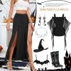 imageZando Maxi Skirt with Slit Skirt for Women High Slit Skirt for Women Split Skirts for Women Double Slit SkirtWine Red