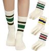 imageZando Novelty Socks for Women Striped Retro Vintage Casual Crew Socks Cotton Socks Women Sporty Calf Socks3 Black Green Yellow Blacknavy Red