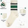 imageZando Novelty Socks for Women Striped Retro Vintage Casual Crew Socks Cotton Socks Women Sporty Calf Socks3 Black Green Yellow Blacknavy Red