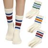imageZando Novelty Socks for Women Striped Retro Vintage Casual Crew Socks Cotton Socks Women Sporty Calf Socks3 Blue Redblue Greenblue Orange