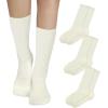 imageZando Novelty Socks for Women Striped Retro Vintage Casual Crew Socks Cotton Socks Women Sporty Calf Socks3 White