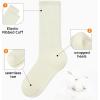 imageZando Novelty Socks for Women Striped Retro Vintage Casual Crew Socks Cotton Socks Women Sporty Calf Socks3 White