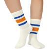 imageZando Novelty Socks for Women Striped Retro Vintage Casual Crew Socks Cotton Socks Women Sporty Calf SocksBlue Orange