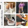 imageZando Novelty Socks for Women Striped Retro Vintage Casual Crew Socks Cotton Socks Women Sporty Calf SocksLong Red