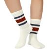 imageZando Novelty Socks for Women Striped Retro Vintage Casual Crew Socks Cotton Socks Women Sporty Calf SocksNavy Red
