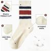 imageZando Novelty Socks for Women Striped Retro Vintage Casual Crew Socks Cotton Socks Women Sporty Calf SocksNavy Red