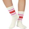 imageZando Novelty Socks for Women Striped Retro Vintage Casual Crew Socks Cotton Socks Women Sporty Calf SocksPink