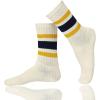 imageZando Novelty Socks for Women Striped Retro Vintage Casual Crew Socks Cotton Socks Women Sporty Calf SocksYellow Black