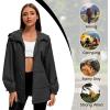 imageZando Rain Jacket for Women Waterproof Lightweight Raincoat with Hood Packable Windbreaker with Pockets for OutdoorBlack