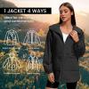 imageZando Rain Jacket for Women Waterproof Lightweight Raincoat with Hood Packable Windbreaker with Pockets for OutdoorBlack