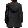 imageZando Rain Jacket for Women Waterproof Lightweight Raincoat with Hood Packable Windbreaker with Pockets for OutdoorBlack