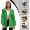 imageZando Rain Jacket for Women Waterproof Lightweight Raincoat with Hood Packable Windbreaker with Pockets for OutdoorGreen