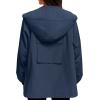 imageZando Rain Jacket for Women Waterproof Lightweight Raincoat with Hood Packable Windbreaker with Pockets for OutdoorNavy