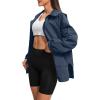 imageZando Rain Jacket for Women Waterproof Lightweight Raincoat with Hood Packable Windbreaker with Pockets for OutdoorNavy