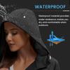 imageZando Rain Jacket for Women Waterproof Lightweight Raincoat with Hood Packable Windbreaker with Pockets for OutdoorNavy