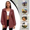 imageZando Rain Jacket for Women Waterproof Lightweight Raincoat with Hood Packable Windbreaker with Pockets for OutdoorWine Red