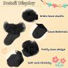 imageZando Ruffle Socks for Toddler Baby Girls Double Frilly Lace Dress Socks Kids Ankle Tutu SocksBlack