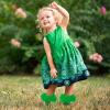 imageZando Ruffle Socks for Toddler Baby Girls Double Frilly Lace Dress Socks Kids Ankle Tutu SocksGreen