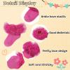 imageZando Ruffle Socks for Toddler Baby Girls Double Frilly Lace Dress Socks Kids Ankle Tutu SocksPinkRose RedRed