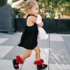 imageZando Ruffle Socks for Toddler Baby Girls Double Frilly Lace Dress Socks Kids Ankle Tutu SocksRed