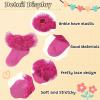 imageZando Ruffle Socks for Toddler Baby Girls Double Frilly Lace Dress Socks Kids Ankle Tutu SocksRose Red
