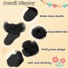 imageZando Ruffle Socks for Toddler Baby Girls Double Frilly Lace Dress Socks Kids Ankle Tutu SocksWhiteRedBlack