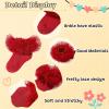 imageZando Ruffle Socks for Toddler Baby Girls Double Frilly Lace Dress Socks Kids Ankle Tutu SocksWhiteRose RedRed