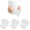 imageZando Ruffle Socks for Toddler Girls Lace Frilly Cotton Ankle Socks Princess Dress Socks3White