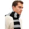 imageZando Scarf for Men Fall Winter Scarf Soft Striped Scarf Mens Scarves Costume Accessory for CosplayBlack and Gray Stripes