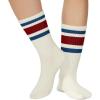 imageZando Socks for Women Striped Retro Crew Socks for Women Vintage Calf Socks Sporty Calf Socks Casual Cotton Womens SocksBlue Red