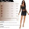 imageZando Womens Mesh Pearl Rhinestone Top Sexy See Through Y2K Long Sleeve Beaded Sheer Crop Top Cover Up Blouses TShirtNude