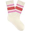 imageZando Novelty Socks for Women Striped Retro Vintage Casual Crew Socks Cotton Socks Women Sporty Calf SocksPink